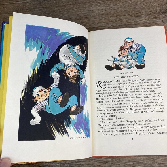 2 Lot Raggedy Ann in Cookie Land & Raggedy Ann Stories Books Johnny Gruelle 60’s - Picture 7 of 16